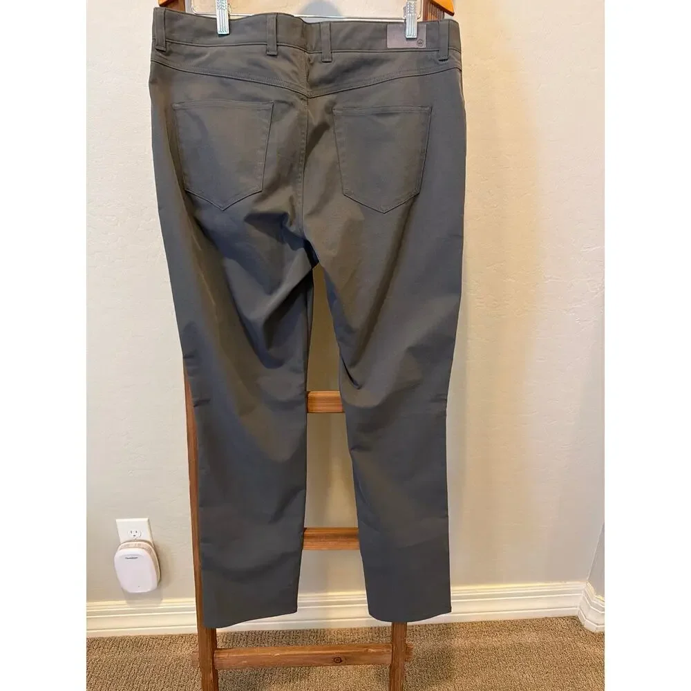 Peter Millar Gray/stone Performance Golf Pants Men’s Size 36x32 - Picture 4 of 6